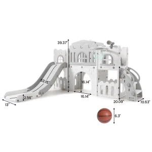 8-in-1 Toddler Indoor Playground Slide