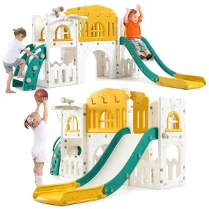 8-in-1 Toddler Indoor Playground Slide