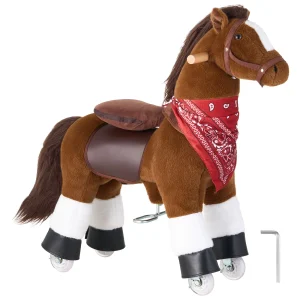 SucceBuy 110/176 lbs Kids Ride On Horse Smooth